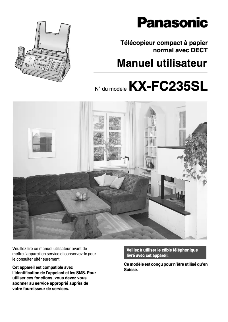 Page 1 de la notice Manuel utilisateur Panasonic KX-FC235SL