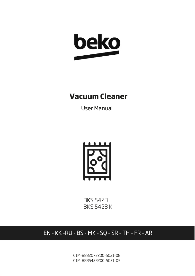 Image de la première page du manuel de l'appareil BKS 5423