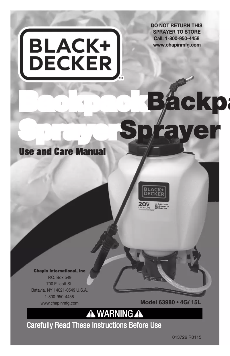 Image de la première page du manuel de l'appareil 63980