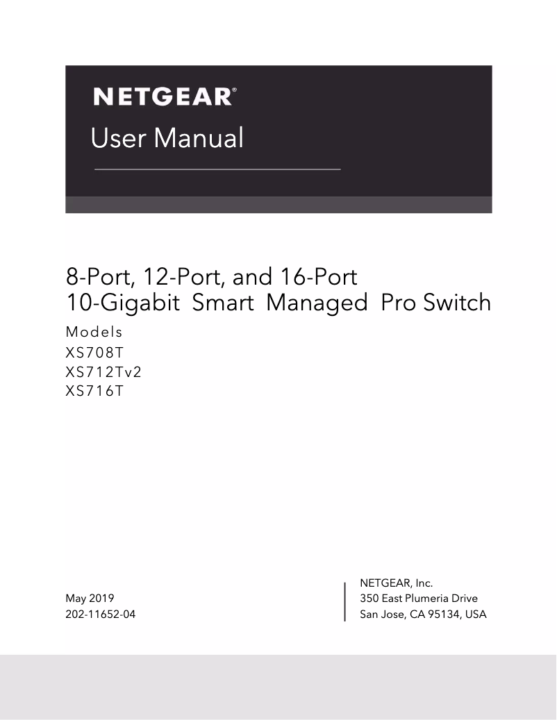 Page n°1 - Manuel utilisateur Netgear XS716T