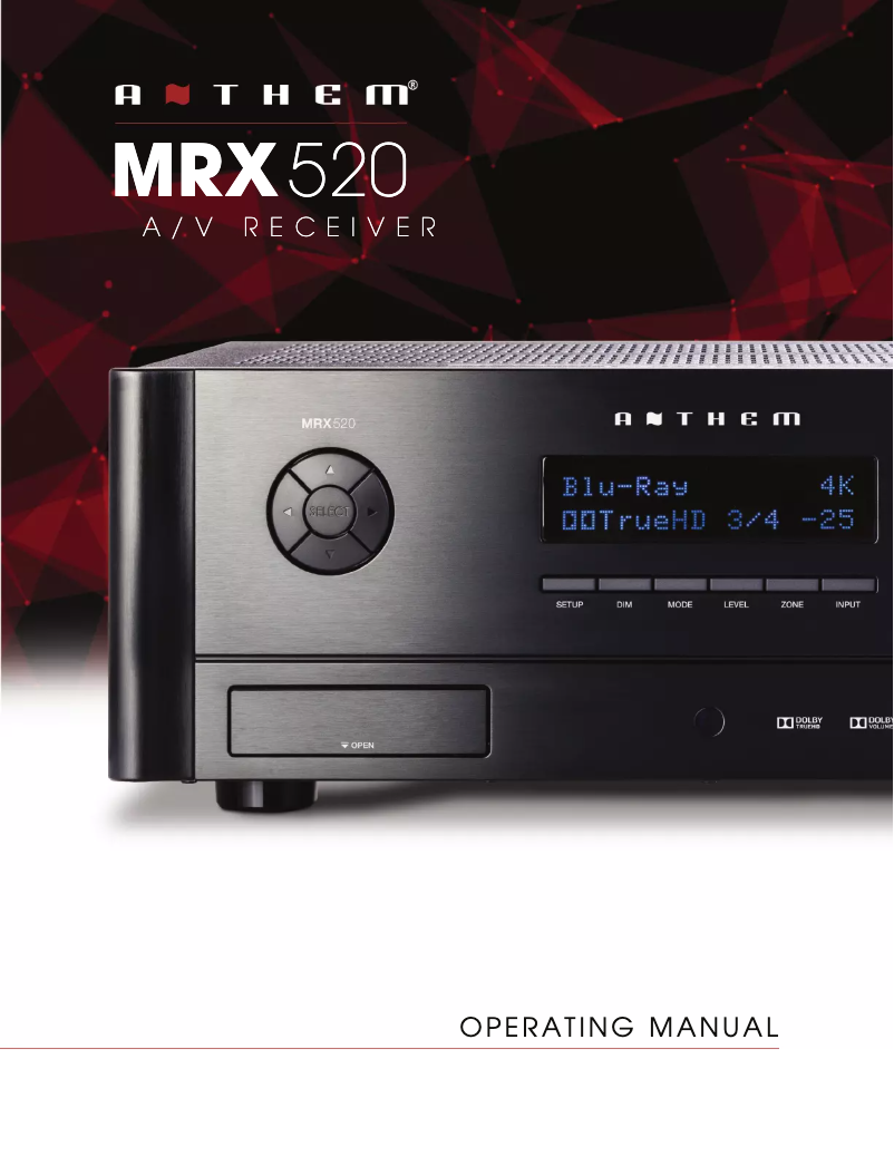 Página 1 del manual Manual de usuario Anthem MRX 520