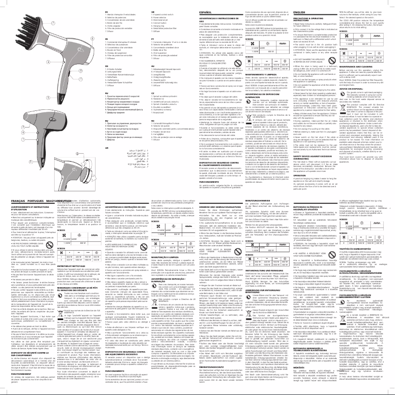 Page 1 de la notice Manuel utilisateur Ufesa SC8336