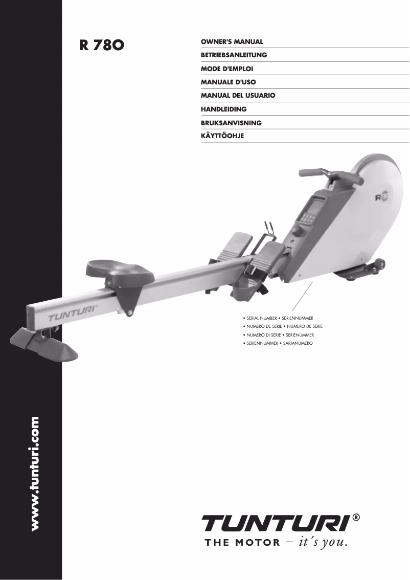 Page n°1 - Manuel utilisateur Tunturi R780