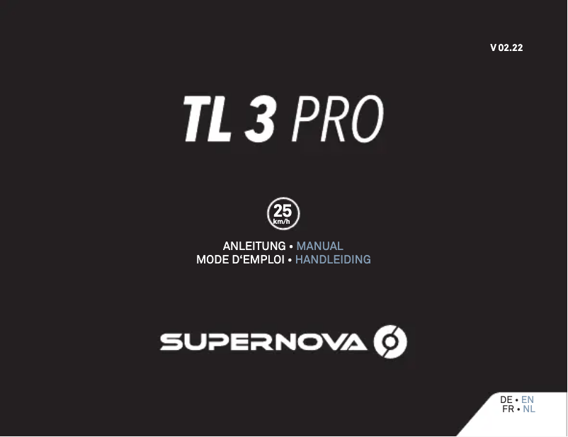 Page 1 de la notice Manuel utilisateur SuperNova TL3 Pro