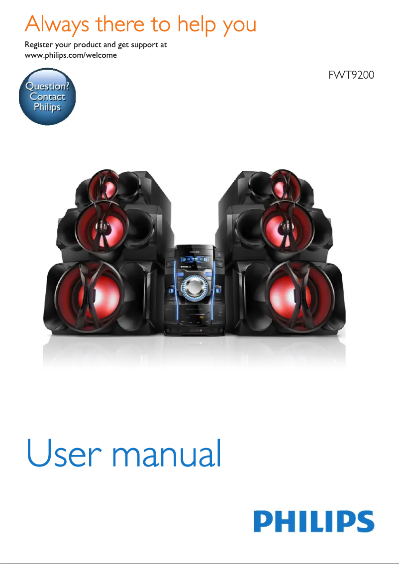 Página 1 del manual Manual de usuario Philips FWT9200X