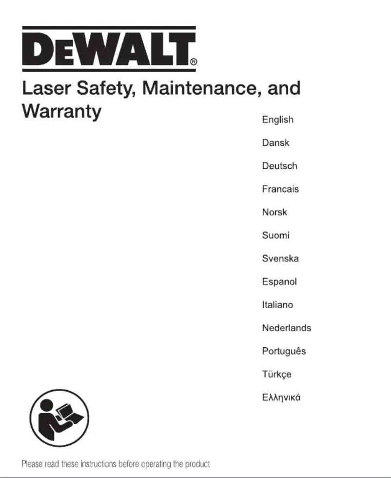 Página 1 del manual Manual de usuario DeWalt DCLE34031
