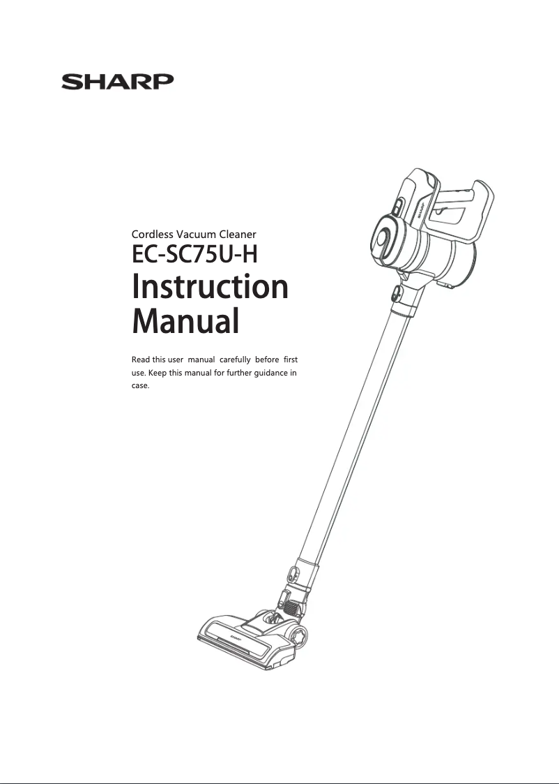 Page 1 de la notice Manuel utilisateur Sharp EC-SC75U-H
