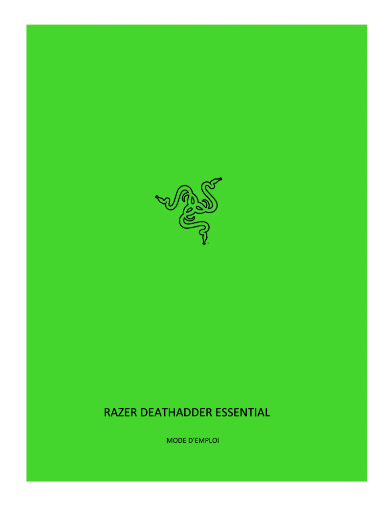Page 1 de la notice Manuel utilisateur Razer DeathAdder Essential