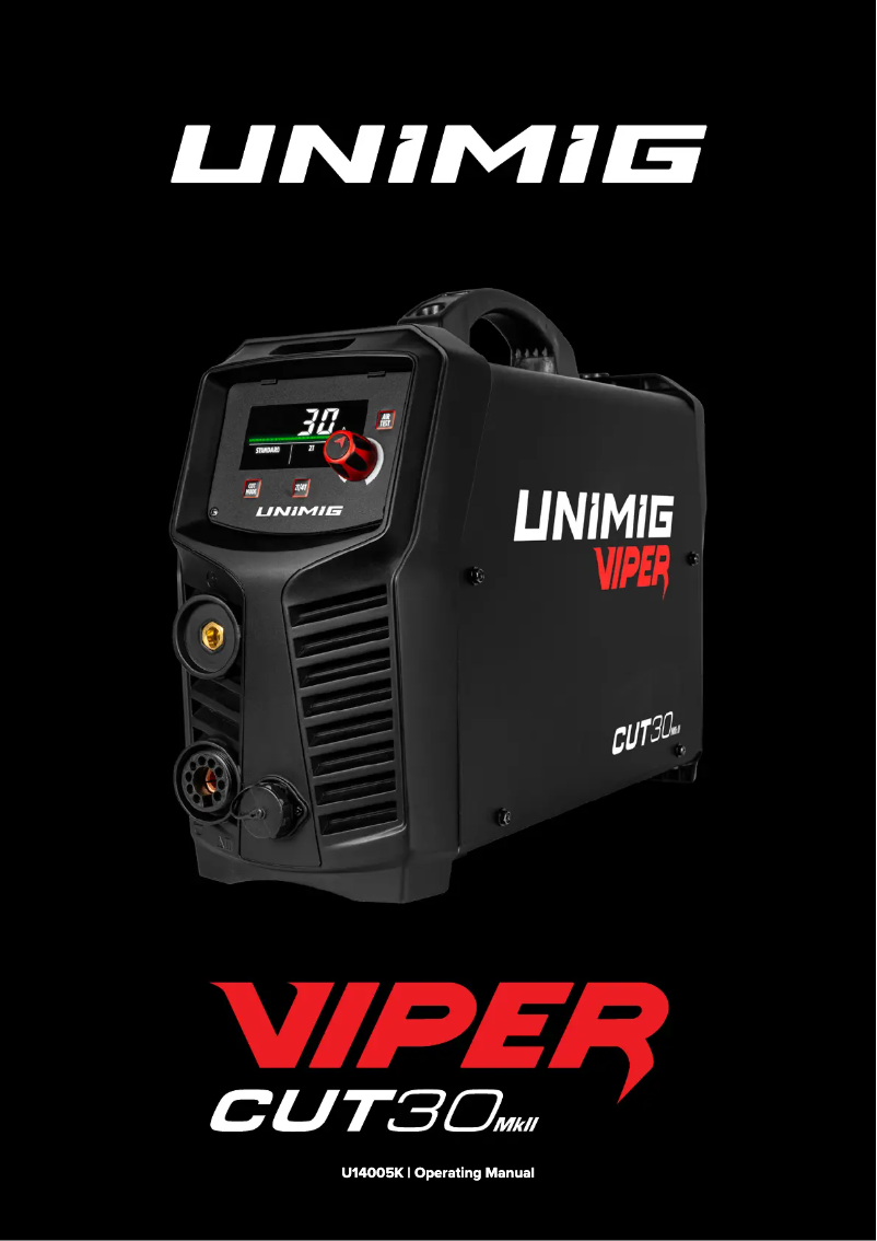 Page 1 de la notice Manuel utilisateur UNIMIG VIPER CUT 30 MkII