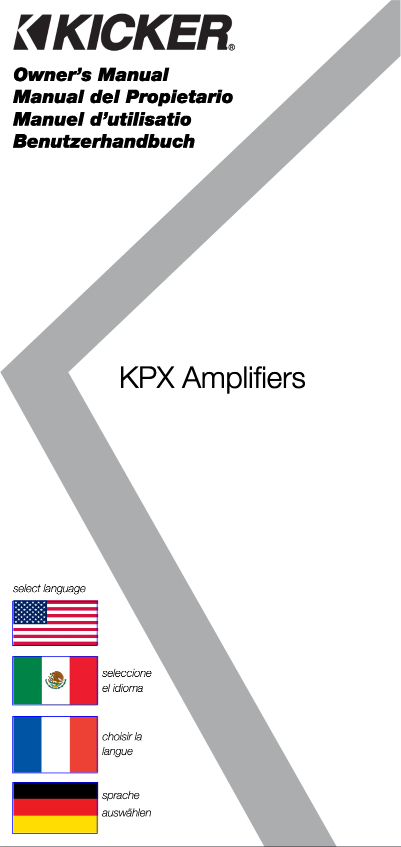 Page 1 of the manual User Manual Kicker 51KPX300.4