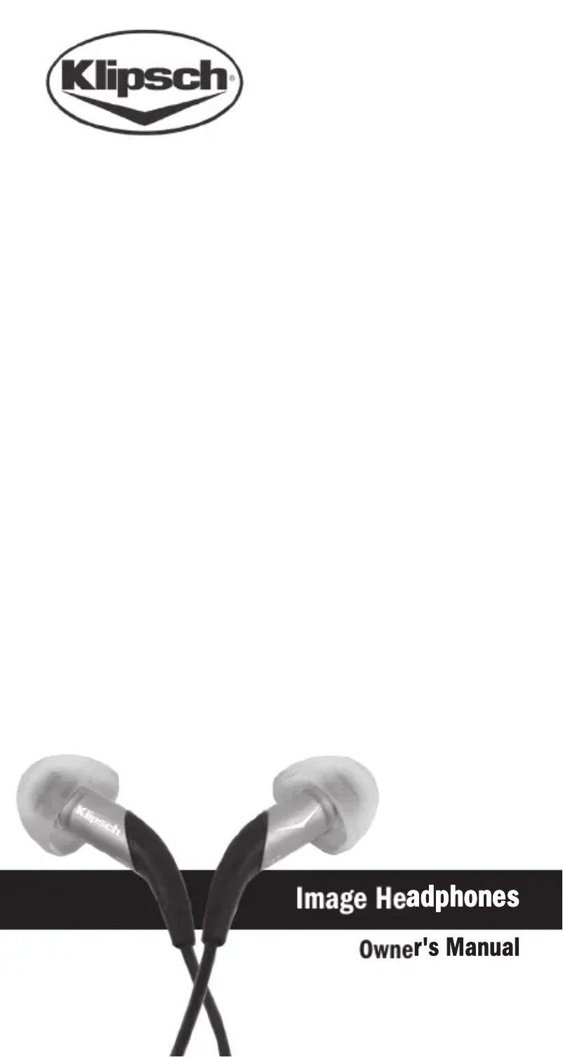 Page 1 de la notice Manuel utilisateur Klipsch Image X5