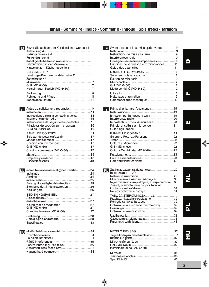 Page 1 de la notice Manuel utilisateur Medion MD 6459