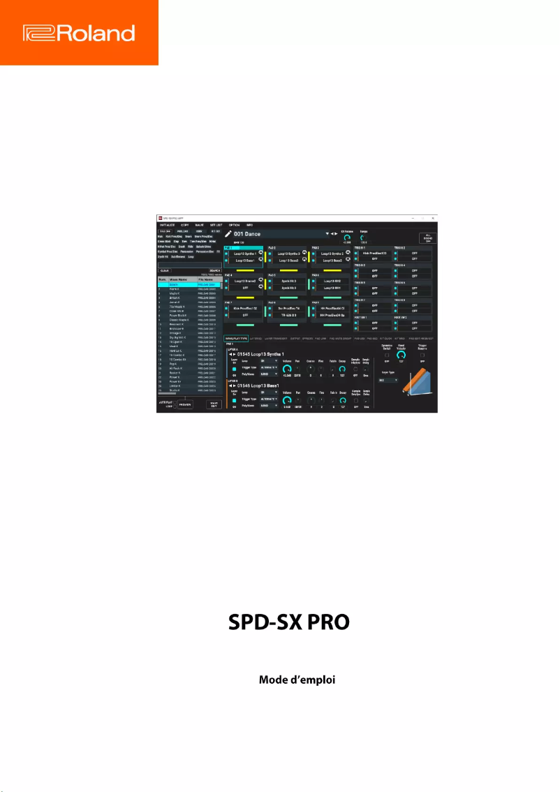 Page n°1 - Manuel utilisateur Roland SPD-SX PRO APP