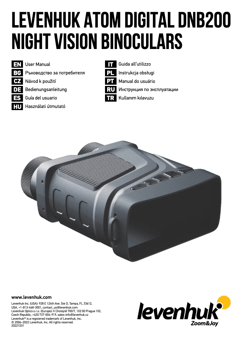 Page n°1 - Manuel utilisateur Levenhuk DNB200