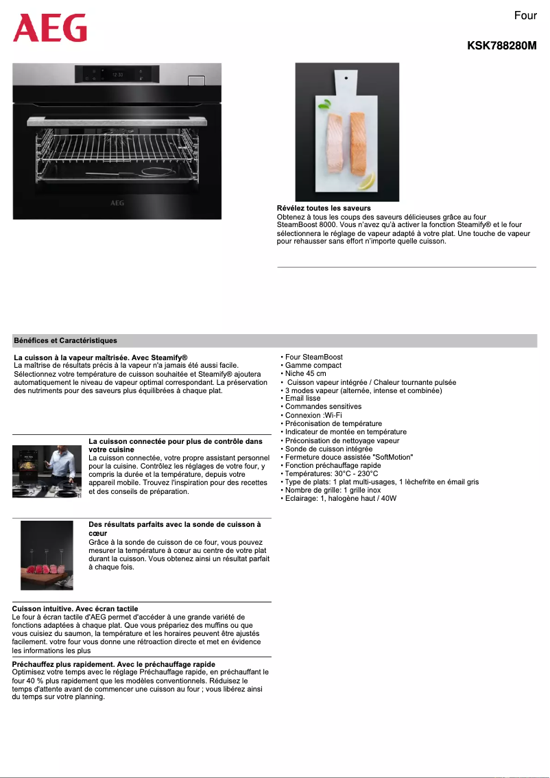 Page 1 de la notice Manuel utilisateur AEG KSK788280M