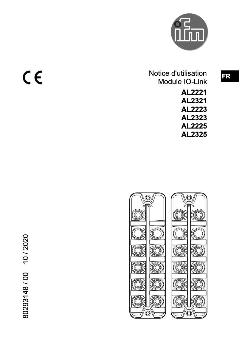 Page 1 de la notice Manuel utilisateur IFM AL2323