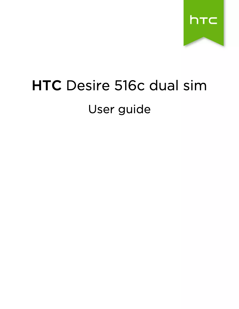 Image de la première page du manuel de l'appareil Desire 516c Dual sim