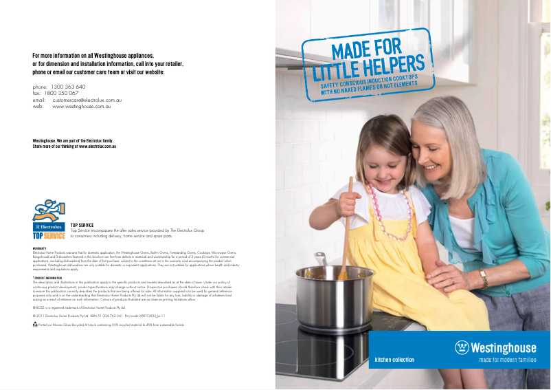 Page 1 de la notice Brochure Westinghouse PHR284U