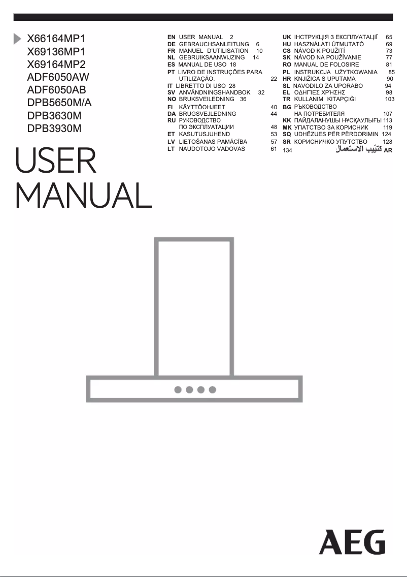 Page 1 de la notice Manuel utilisateur AEG DPB3930M