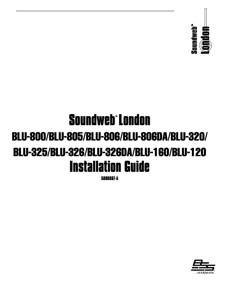 Page n°1 - Manuel utilisateur BSS Audio Soundweb London BLU-326