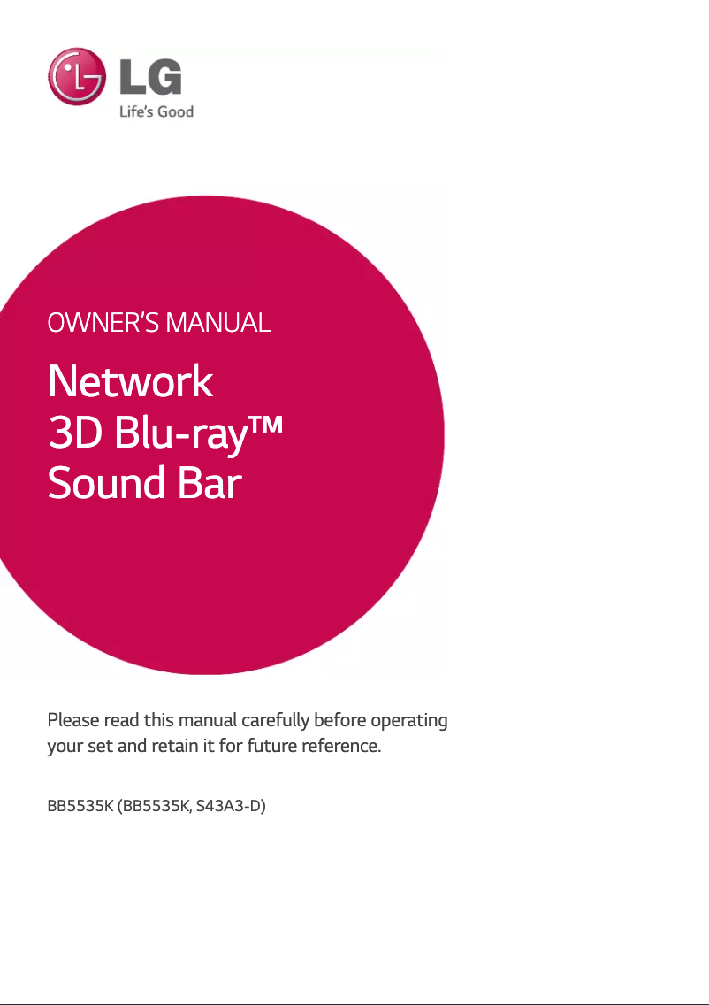 Page 1 de la notice Manuel utilisateur LG BB5535K