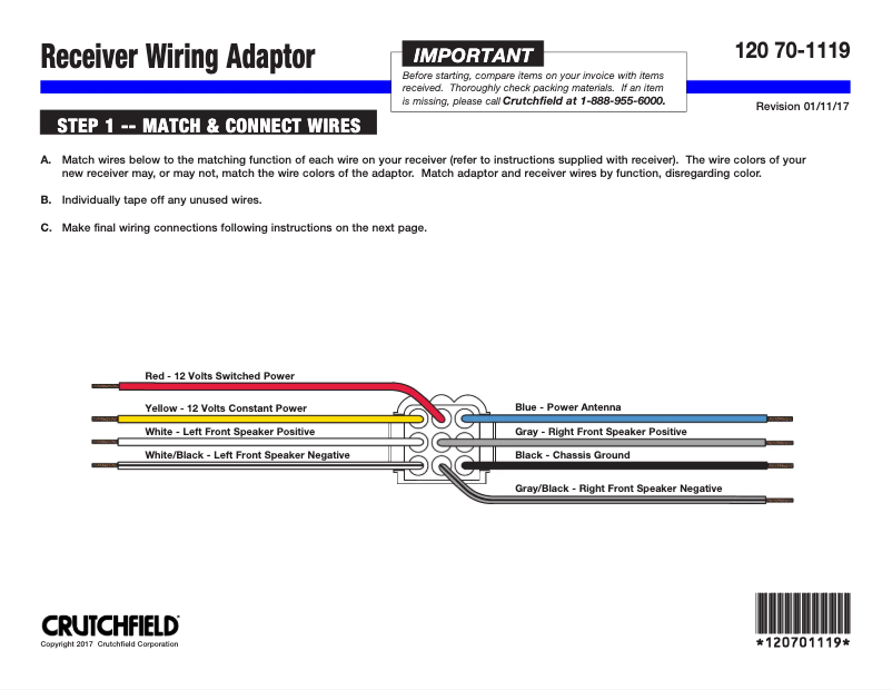 Page n°1 - Manuel utilisateur Metra 70-1119