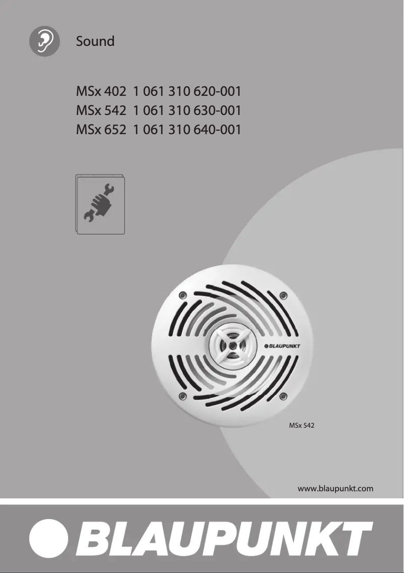 Page n°1 - Manuel utilisateur Blaupunkt MSX 652