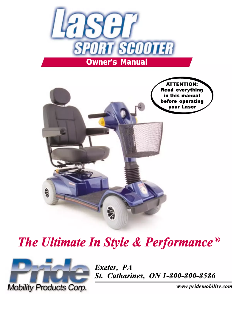 Image de la première page du manuel de l'appareil Laser