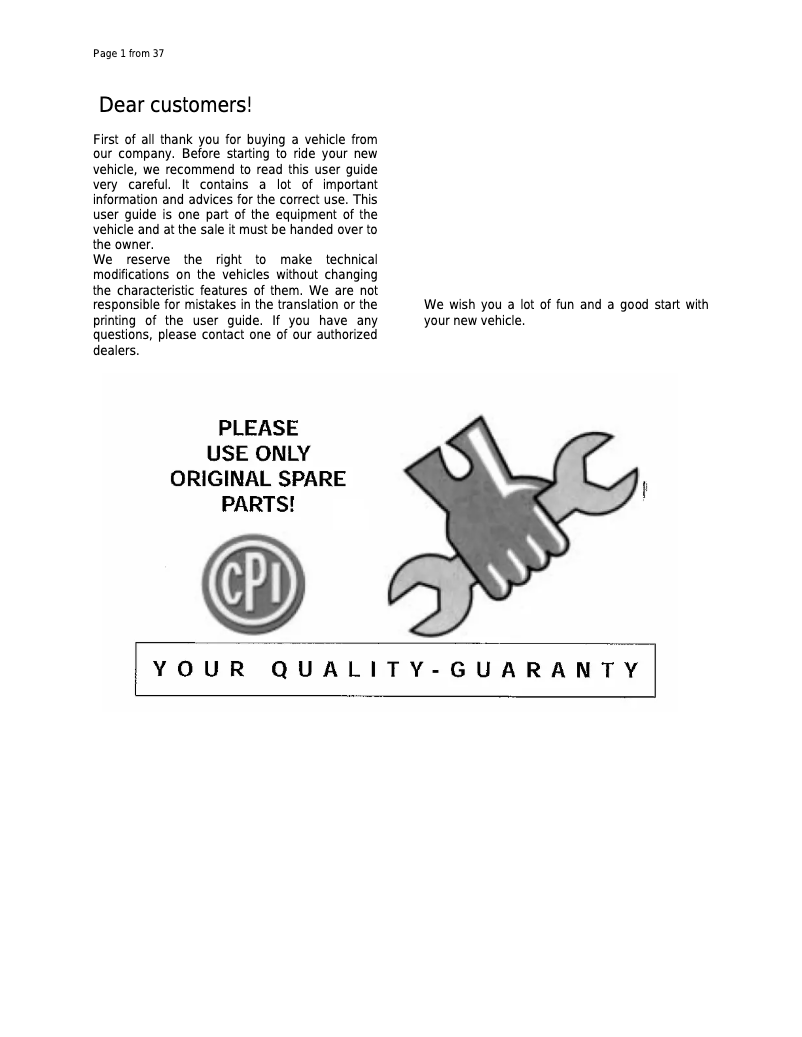 Imagen de la primera página del manual del dispositivo Oliver