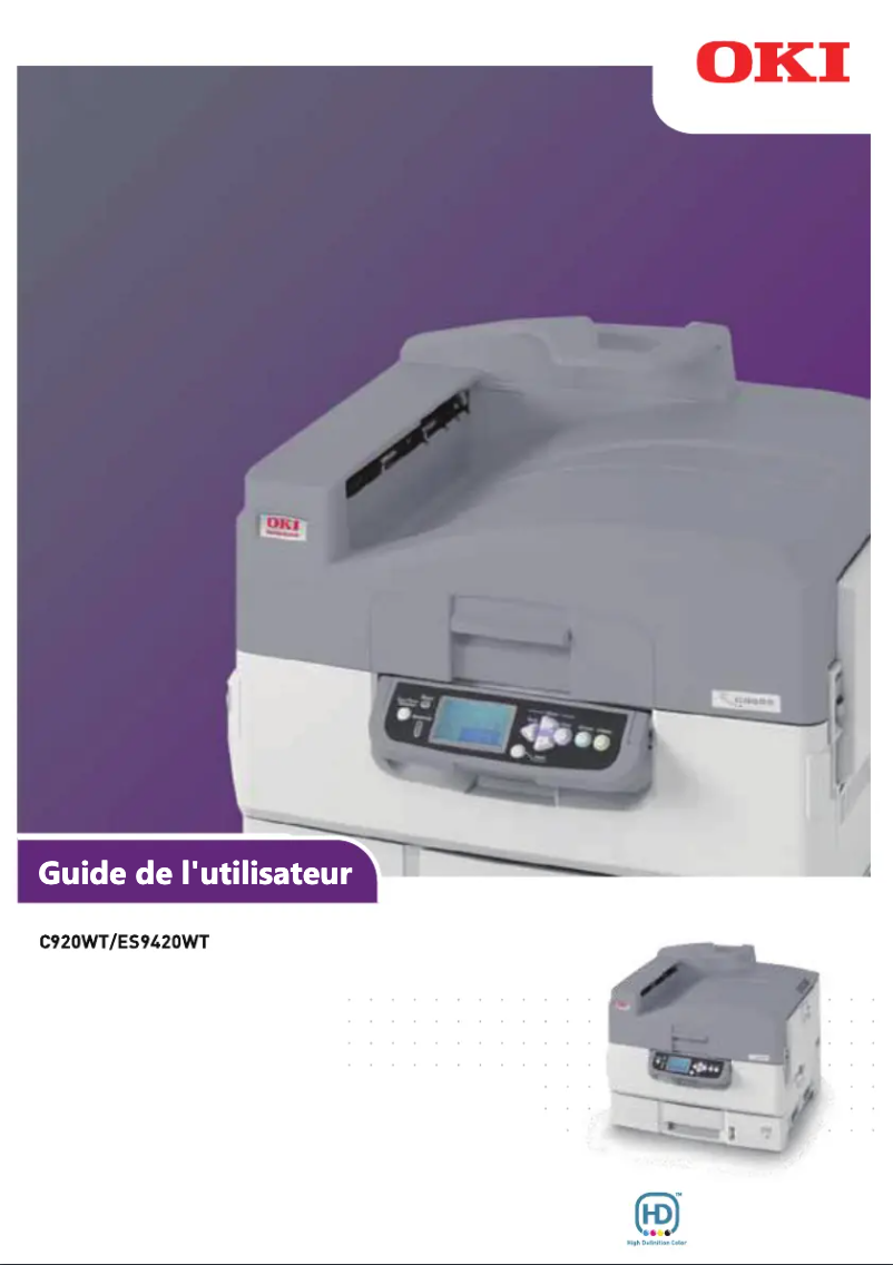 Page n°1 - Manuel utilisateur OKI C920WT