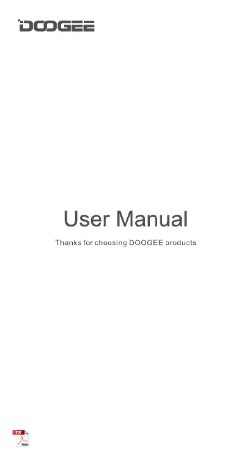 Page n°1 - Manuel utilisateur Doogee S59 Pro