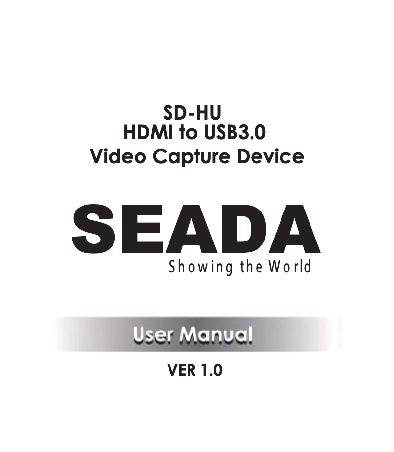 Page n°1 - Manuel utilisateur SEADA SD-HU