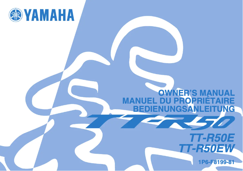 Page n°1 - Manuel utilisateur Yamaha TT-R50EW (2006)