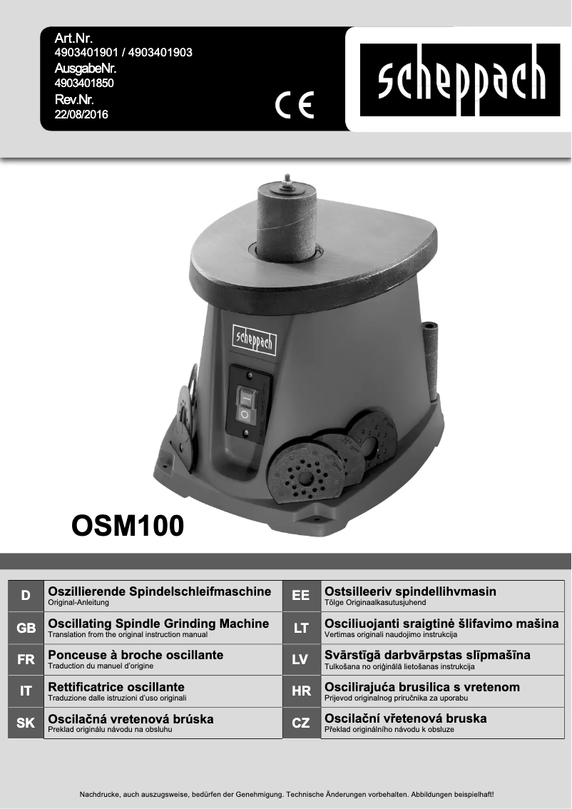 Image de la première page du manuel de l'appareil OSM100