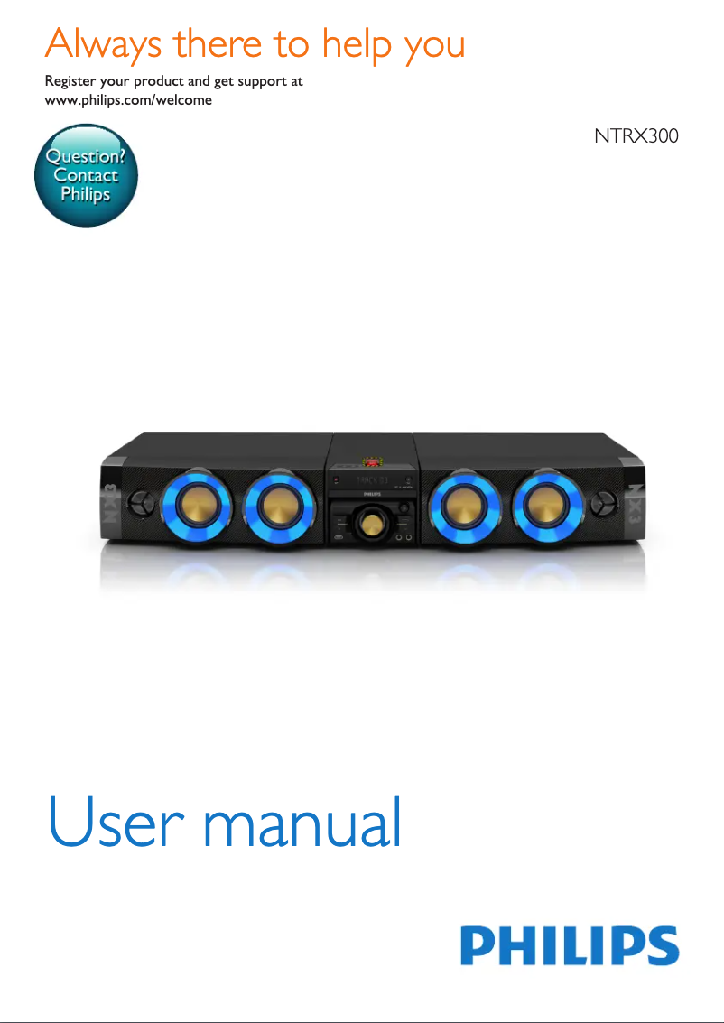 Page 1 de la notice Manuel utilisateur Philips NTRX300X