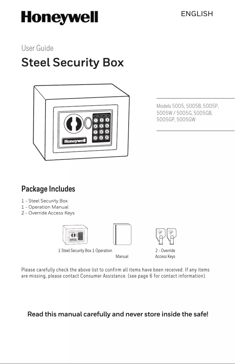 Image de la première page du manuel de l'appareil 5005P
