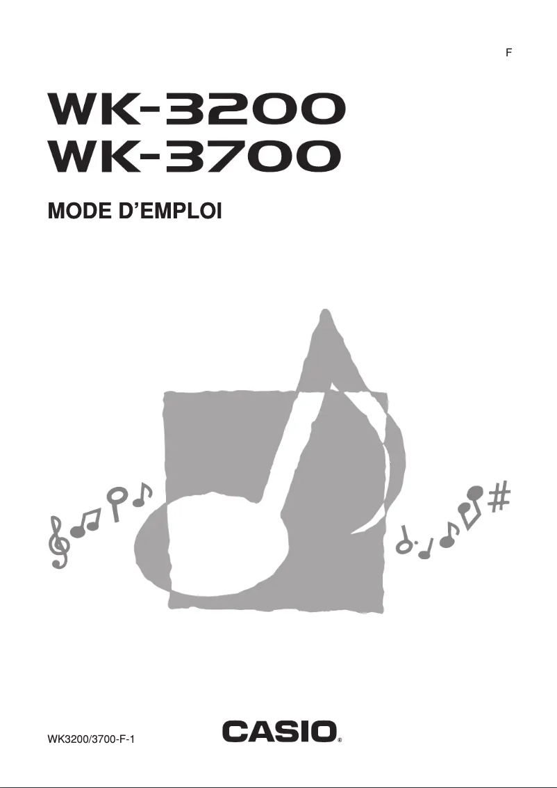 Page 1 de la notice Manuel utilisateur Casio WK-3700