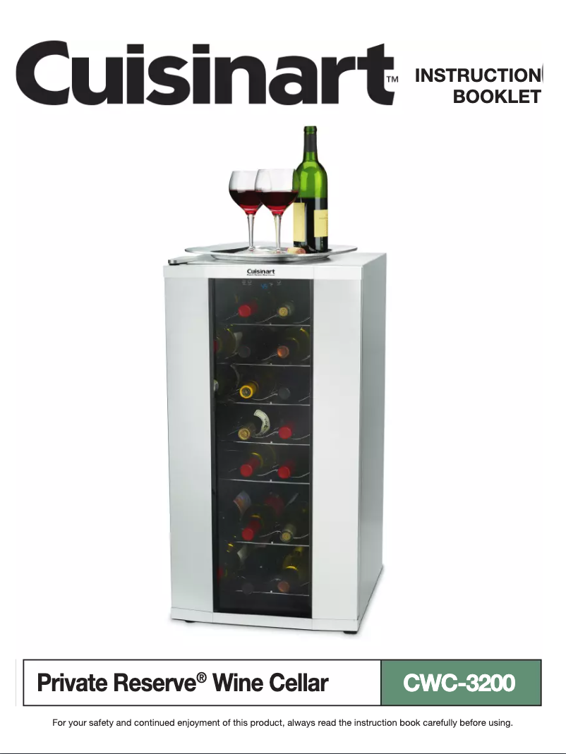 Image de la première page du manuel de l'appareil Private Reserve CWC-3200