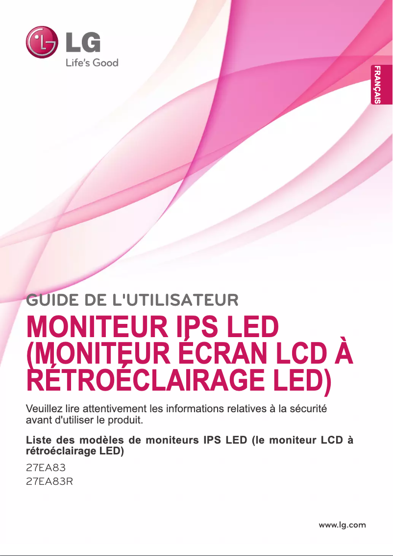 Image de la première page du manuel de l'appareil 27EA83R