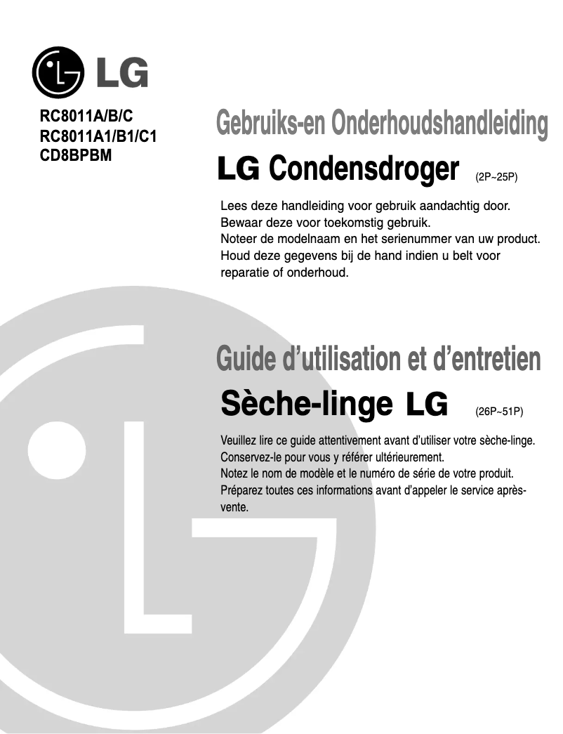 Página 1 del manual Manual de usuario LG CD8BPBM