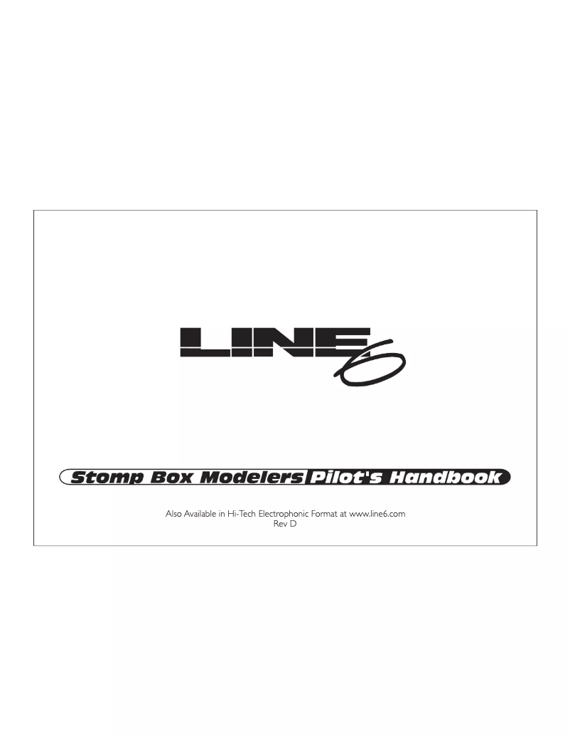Page n°1 - Manuel utilisateur Line 6 DM4 Stompbox Modeler