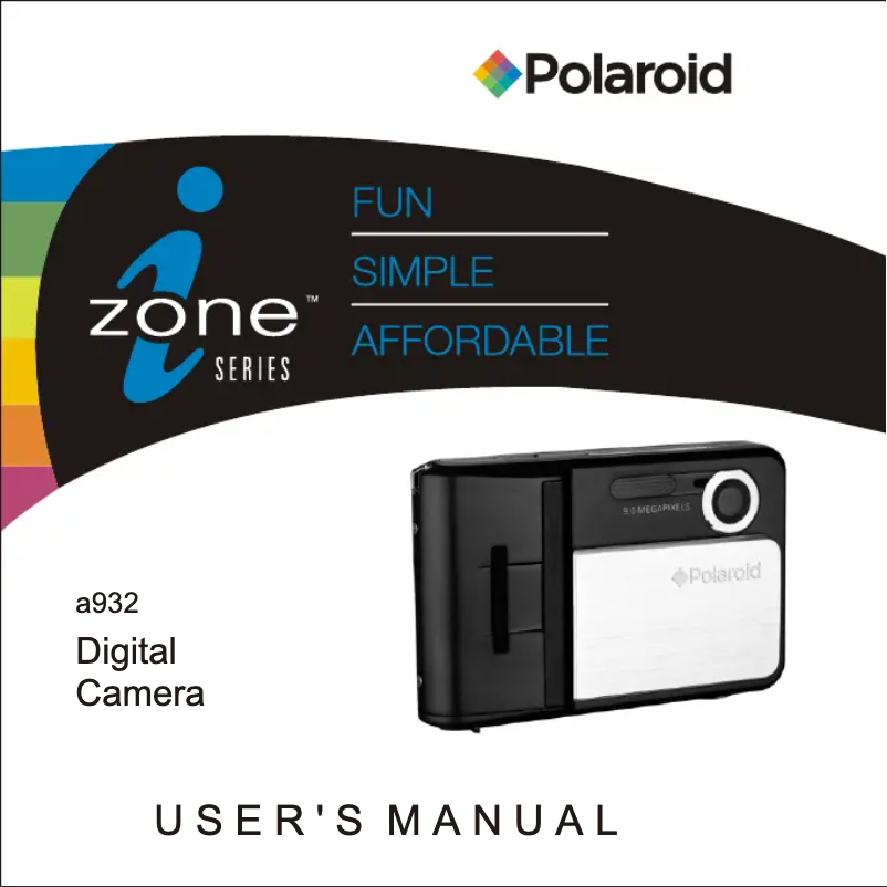 Page 1 de la notice Manuel utilisateur Polaroid a932