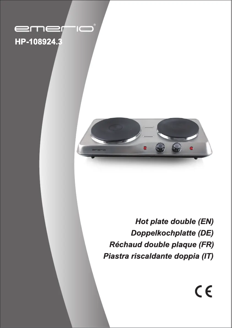 Page n°1 - Manuel utilisateur Emerio HP-108924.3