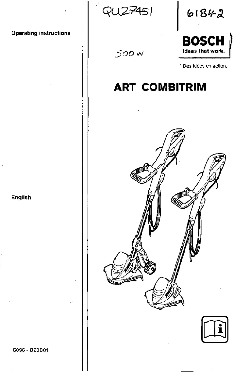 Page n°1 - Manuel utilisateur Bosch ART 23 Combitrim