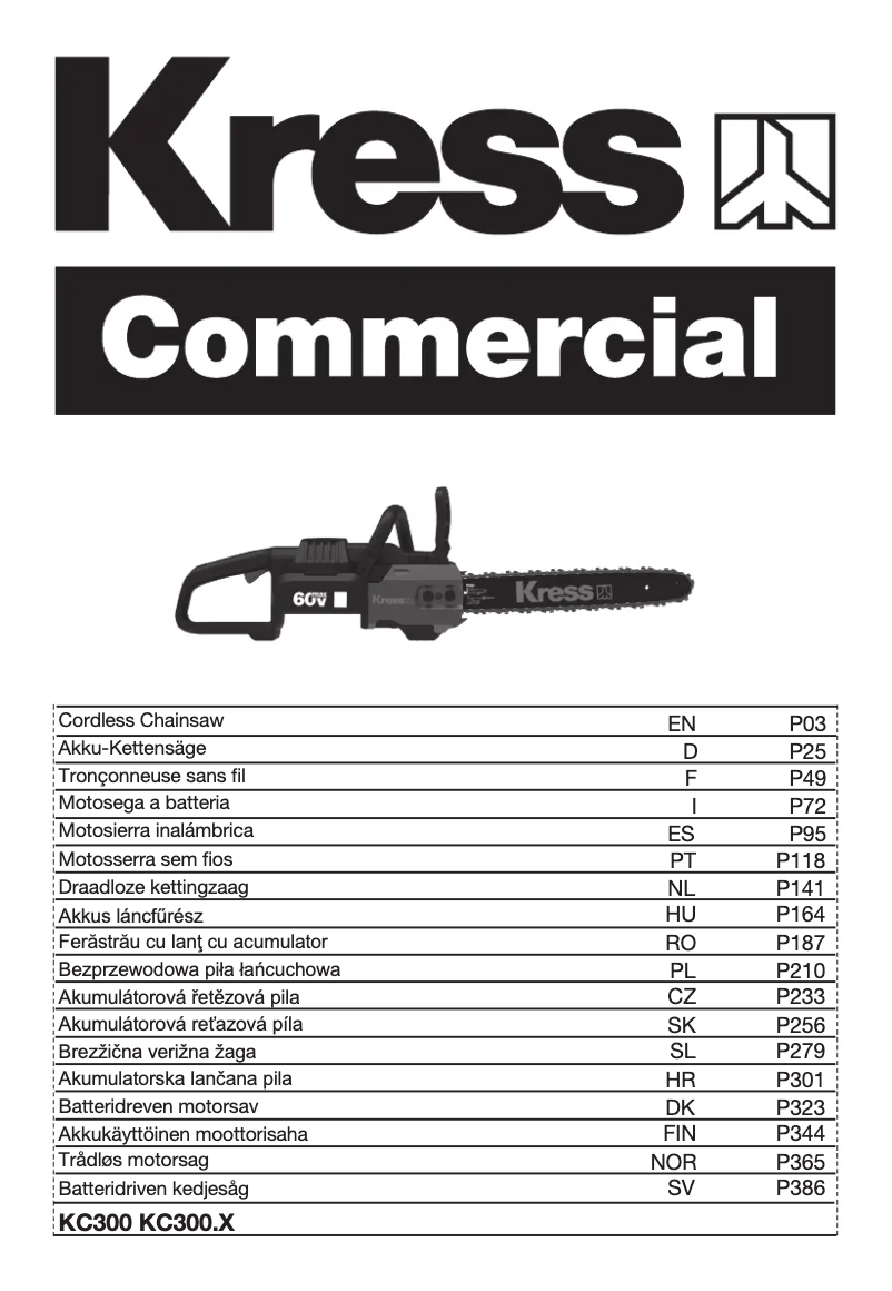 Image de la première page du manuel de l'appareil KC300.9