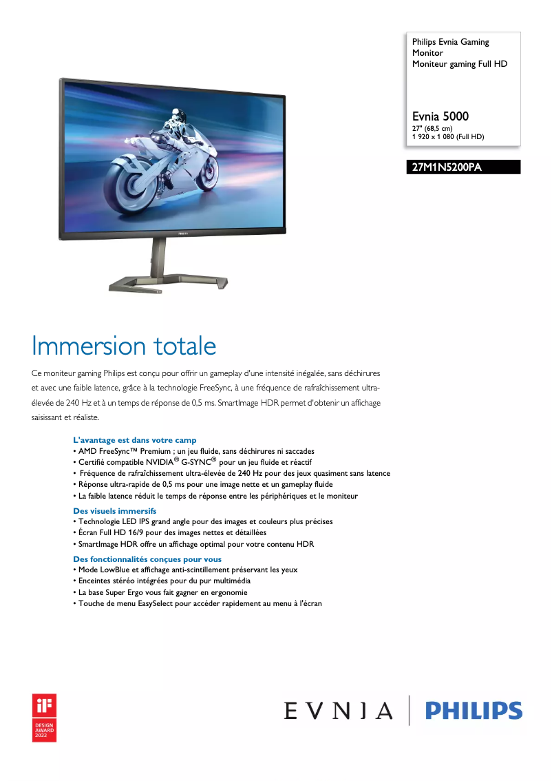 Imagen de la primera página del manual del dispositivo 27M1N5200PA