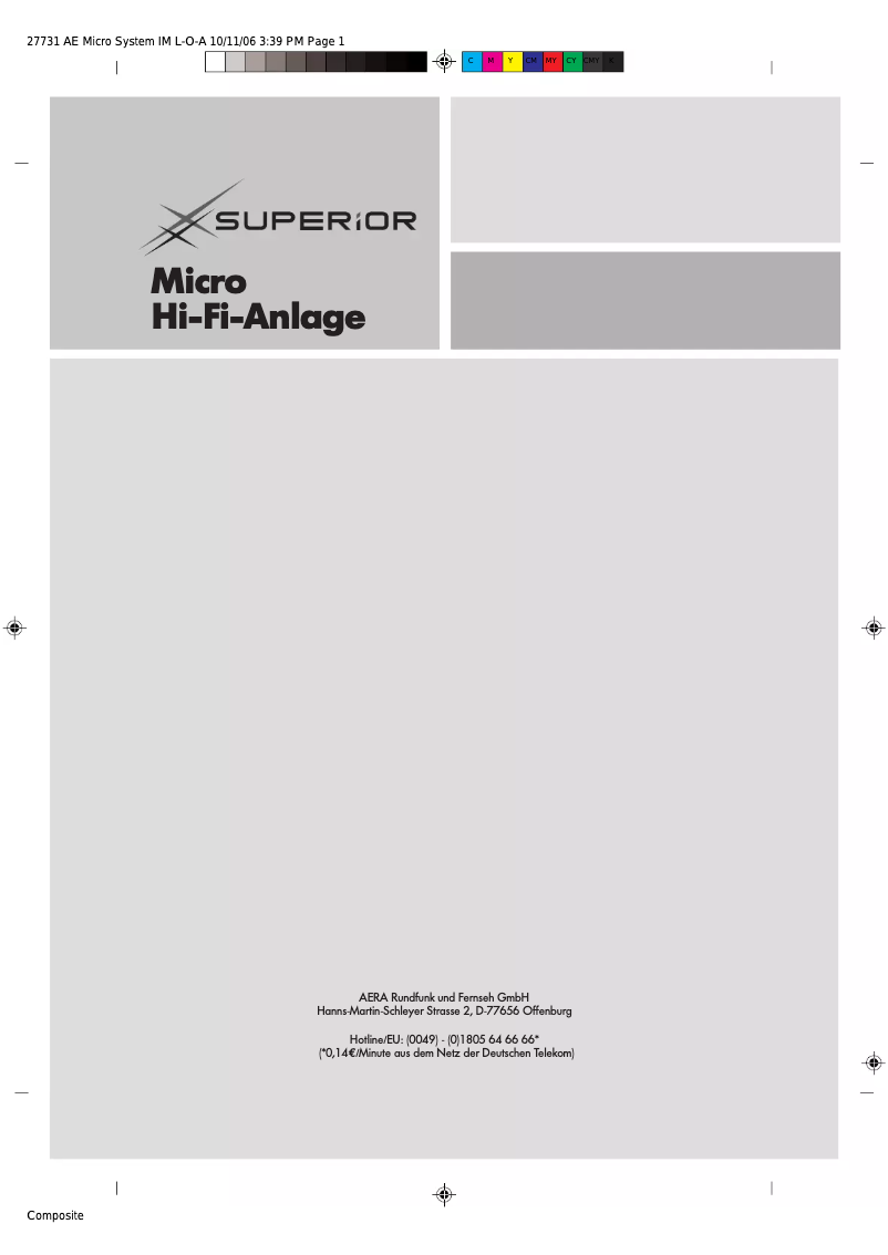 Page 1 de la notice Manuel utilisateur Superior NE-567