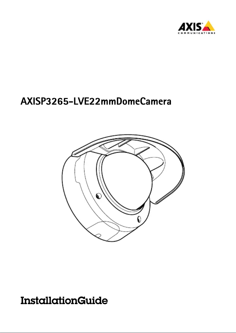 Image de la première page du manuel de l'appareil P3265-LVE