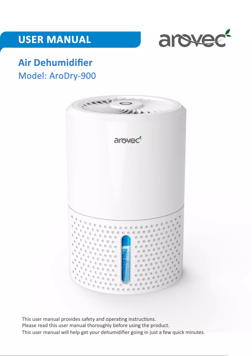 Image de la première page du manuel de l'appareil AroDry-900