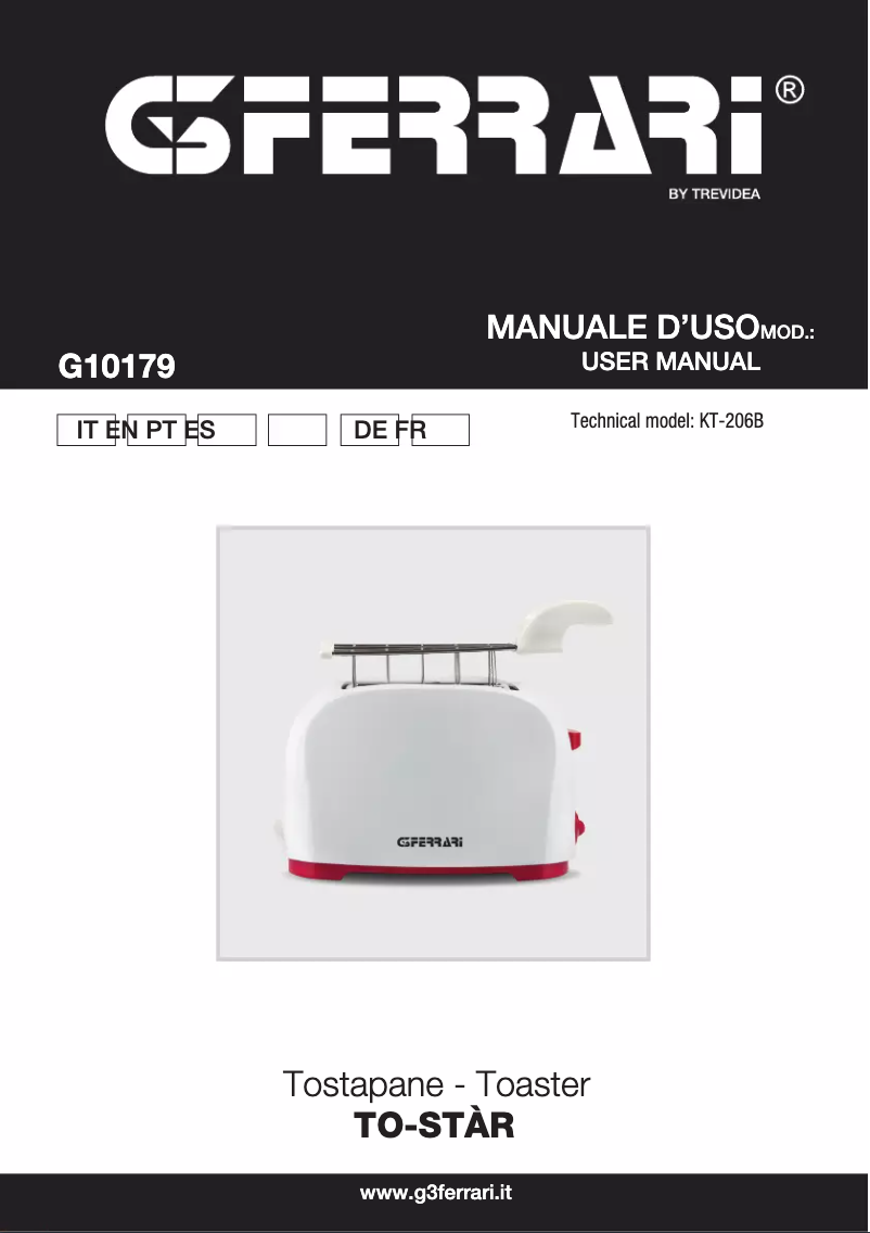 Image de la première page du manuel de l'appareil To-Stàr G10179